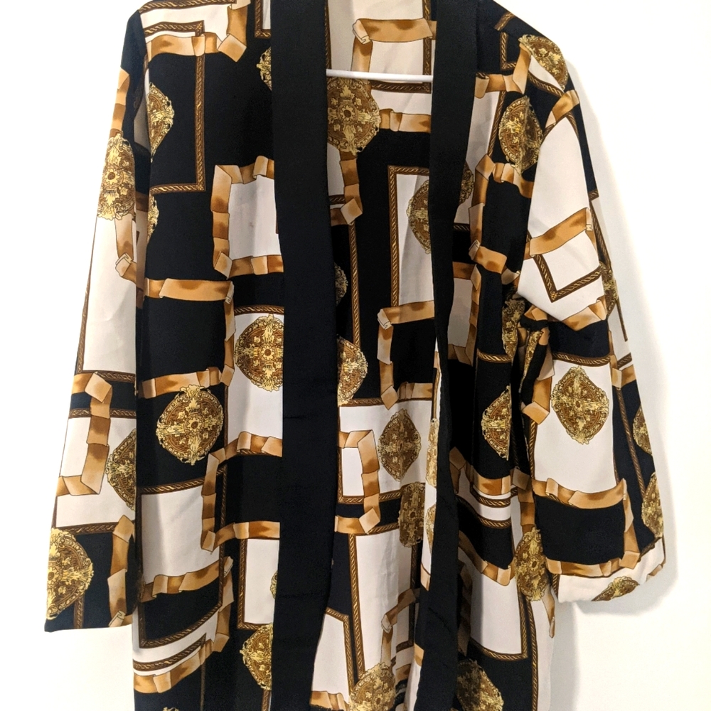 Vintage Print Kimono